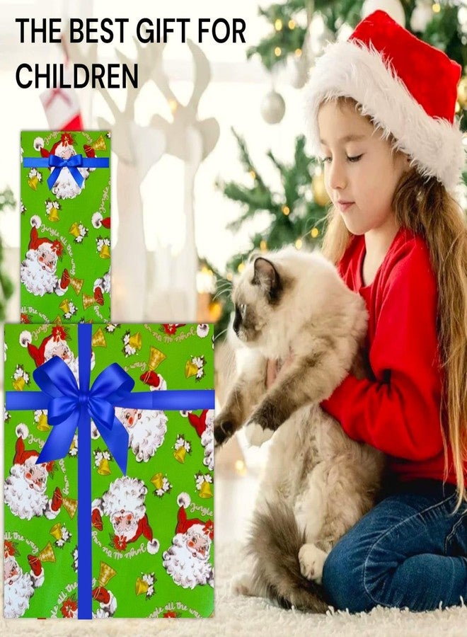 TERA13 Christma Wrapping Paper Sheet, Wrapping Paper Decorative Festive Merry Christmas Gifts For Your Loved Ones, Ideal for Birthday, Wedding, Anniversary, Party, New Yera (Lightgreen 5 Sheet) - Image 5